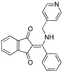 2-(PHENYL((4-PYRIDYLMETHYL)AMINO)METHYLENE)INDANE-1,3-DIONE 结构式