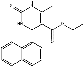 ETHYL 6-METHYL-2-NAPHTHYL-4-THIOXO-2H,3H,5H-3,5-DIAZINECARBOXYLATE 结构式