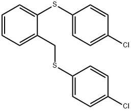 1-[(4-CHLOROPHENYL)SULFANYL]-2-([(4-CHLOROPHENYL)SULFANYL]METHYL)BENZENE 结构式