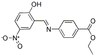 Ethyl 4-([(1E)-(2-hydroxy-5-nitrophenyl)methylene]amino)benzoate 结构式