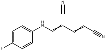 4-[(4-FLUOROANILINO)METHYLENE]-2-PENTENEDINITRILE 结构式