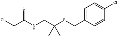 2-CHLORO-N-(2-[(4-CHLOROBENZYL)SULFANYL]-2-METHYLPROPYL)ACETAMIDE 结构式