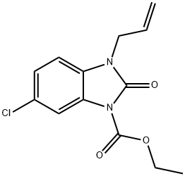 Ethyl 3-allyl-6-chloro-2-oxo-2,3-dihydro-1H-1,3-benzimidazole-1-carboxylate 结构式