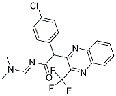 2-(4-CHLOROPHENYL)-N-[(DIMETHYLAMINO)METHYLENE]-2-[3-(TRIFLUOROMETHYL)-2-QUINOXALINYL]ACETAMIDE 结构式