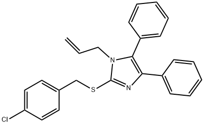1-Allyl-2-[(4-chlorobenzyl)sulfanyl]-4,5-diphenyl-1H-imidazole 结构式