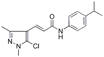 N1-(4-ISOPROPYLPHENYL)-3-(5-CHLORO-1,3-DIMETHYL-1H-PYRAZOL-4-YL)ACRYLAMIDE 结构式