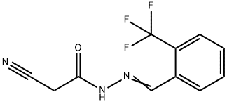 2-CYANO-N'-([2-(TRIFLUOROMETHYL)PHENYL]METHYLENE)ACETOHYDRAZIDE 结构式