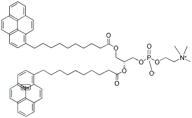 1,2-BIS-(1-PYRENEDECANOYL)-SN-GLYCERO-3-PHOSPHOCHOLINE 结构式