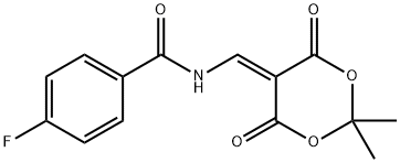 N-[(2,2-DIMETHYL-4,6-DIOXO-1,3-DIOXAN-5-YLIDEN)METHYL]-4-FLUOROBENZENECARBOXAMIDE 结构式