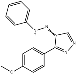 3-(4-METHOXYPHENYL)-4H-PYRAZOL-4-ONE N-PHENYLHYDRAZONE 结构式