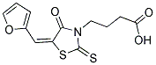 4-[(5E)-5-(2-FURYLMETHYLENE)-4-OXO-2-THIOXO-1,3-THIAZOLIDIN-3-YL]BUTANOIC ACID 结构式