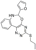 6-(2-FURYL)-3-(PROPYLTHIO)-6,7-DIHYDRO[1,2,4]TRIAZINO[5,6-D][3,1]BENZOXAZEPINE 结构式