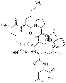 (LYS9,TRP11,G-GLU12)-NEUROTENSIN (8-13)(CYCLIC ANALOG) 结构式