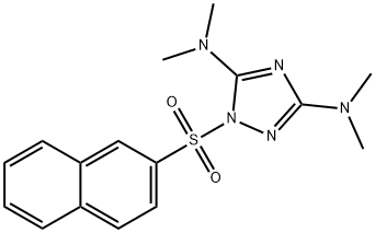 N-[3-(DIMETHYLAMINO)-1-(2-NAPHTHYLSULFONYL)-1H-1,2,4-TRIAZOL-5-YL]-N,N-DIMETHYLAMINE 结构式