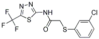 2-[(3-CHLOROPHENYL)SULFANYL]-N-[5-(TRIFLUOROMETHYL)-1,3,4-THIADIAZOL-2-YL]ACETAMIDE 结构式