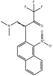 4-(DIMETHYLAMINO)-1,1,1-TRIFLUORO-3-(1-NITRO-2-NAPHTHYL)-3-BUTEN-2-ONE 结构式