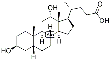 5-BETA-CHOLANIC ACID-3-BETA, 12-ALPHA-DIOL 结构式