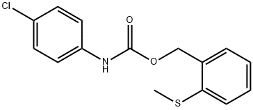 2-(METHYLSULFANYL)BENZYL N-(4-CHLOROPHENYL)CARBAMATE 结构式