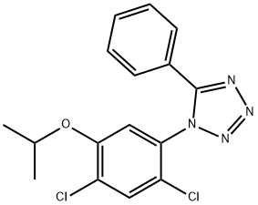 1-(2,4-DICHLORO-5-ISOPROPOXYPHENYL)-5-PHENYL-1H-1,2,3,4-TETRAAZOLE 结构式