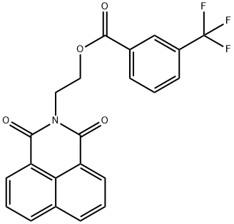 2-[1,3-DIOXO-1H-BENZO[DE]ISOQUINOLIN-2(3H)-YL]ETHYL 3-(TRIFLUOROMETHYL)BENZENECARBOXYLATE 结构式