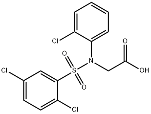 2-(2-CHLORO[(2,5-DICHLOROPHENYL)SULFONYL]ANILINO)ACETIC ACID 结构式