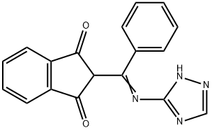2-(2-(3H-2,3,5-TRIAZOLYL)-2-AZA-1-PHENYLVINYL)INDANE-1,3-DIONE 结构式