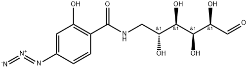 N-(4-AZIDOSALICYL)-6-AMIDO-6-DEOXY-GLUCOPYRANOSE 结构式