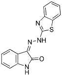 3-(AZA(BENZOTHIAZOL-2-YLAMINO)METHYLENE)INDOLIN-2-ONE 结构式