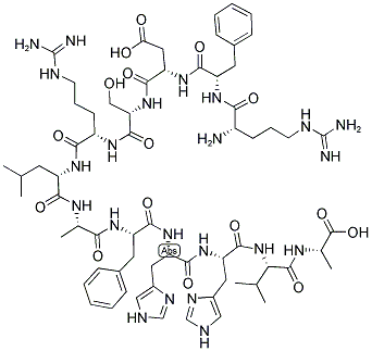 ARG-PHE-ASP-SER-ARG-LEU-ALA-PHE-HIS-HIS-VAL-ALA 结构式