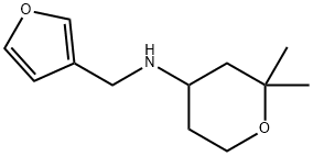 N-(呋喃-3-基甲基)-2,2-二甲基四氢-2H-吡喃-4-胺 结构式