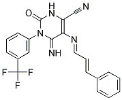 5-(1-AZA-4-PHENYLBUTA-1,3-DIENYL)-4-IMINO-2-OXO-3-(3-(TRIFLUOROMETHYL)PHENYL)-1H-1,3-DIAZINE-6-CARBONITRILE 结构式