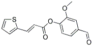 4-FORMYL-2-METHOXYPHENYL 3-(2-THIENYL)ACRYLATE 结构式