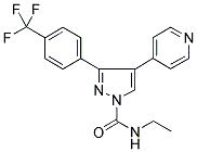 N-ETHYL-4-(PYRIDIN-4-YL)-3-[4-(TRIFLUOROMETHYL)PHENYL]PYRAZOLE-1-CARBOXAMIDE 结构式