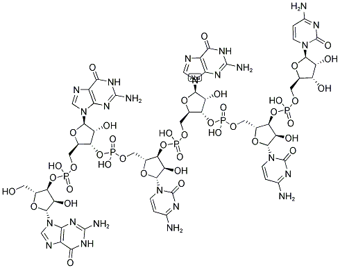 GGCGCC, 5'-NON-PHOSPHORYLATED 结构式