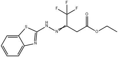 ETHYL 4-AZA-4-(BENZOTHIAZOL-2-YLAMINO)-3-(TRIFLUOROMETHYL)BUT-3-ENOATE 结构式