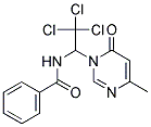 N1-[2,2,2-Trichloro-1-(4-methyl-6-oxo-1,6-dihydro-1-pyrimidinyl)ethyl]benzamide 结构式