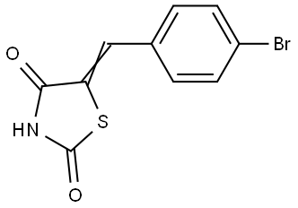 5-[(E)-(4-Bromophenyl)methylidene]-1,3-thiazolane-2,4-dione 结构式