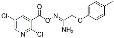 O1-[(2,5-DICHLORO-3-PYRIDYL)CARBONYL]-2-(4-METHYLPHENOXY)ETHANEHYDROXIMAMIDE 结构式