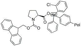 FMOC-PRO-2-CL-TRT RESIN 结构式