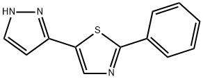 2-PHENYL-5-(1H-PYRAZOL-3-YL)-1,3-THIAZOLE 结构式
