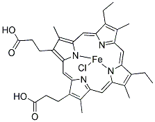 FE(III) MESOPORPHYRIN IX CHLORIDE 结构式