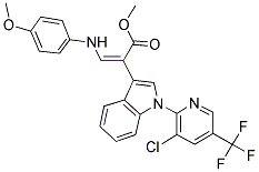 METHYL 2-(1-[3-CHLORO-5-(TRIFLUOROMETHYL)-2-PYRIDINYL]-1H-INDOL-3-YL)-3-(4-METHOXYANILINO)ACRYLATE 结构式