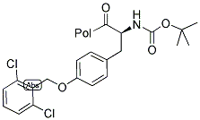 N-T-BOC-O-(2,6-DICHLOROBENZYL)-L-TYROSINE RESIN ESTER 结构式