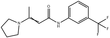 3-PYRROLIDIN-1-YL-BUT-2-ENOIC ACID (3-TRIFLUOROMETHYL-PHENYL)-AMIDE 结构式