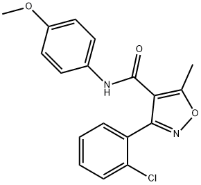 (3-(2-CHLOROPHENYL)-5-METHYLISOXAZOL-4-YL)-N-(4-METHOXYPHENYL)FORMAMIDE 结构式