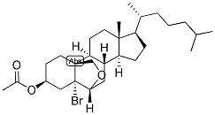 CHOLESTAN-5-ALPHA-BROMO-6,19-EPOXY-3-BETA-OL ACETATE 结构式