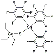 TRIETHYLGERMYL[TRIS(PENTAFLUOROPHENYL)STANNYL]SULFIDE 结构式