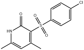 3-[(4-CHLOROPHENYL)SULFONYL]-4,6-DIMETHYL-2(1H)-PYRIDINONE 结构式
