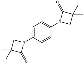 1-[4-(3,3-Dimethyl-2-oxo-1-azetanyl)phenyl]-3,3-dimethyl-2-azetanone 结构式