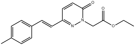 ETHYL 2-[3-(4-METHYLSTYRYL)-6-OXO-1(6H)-PYRIDAZINYL]ACETATE 结构式